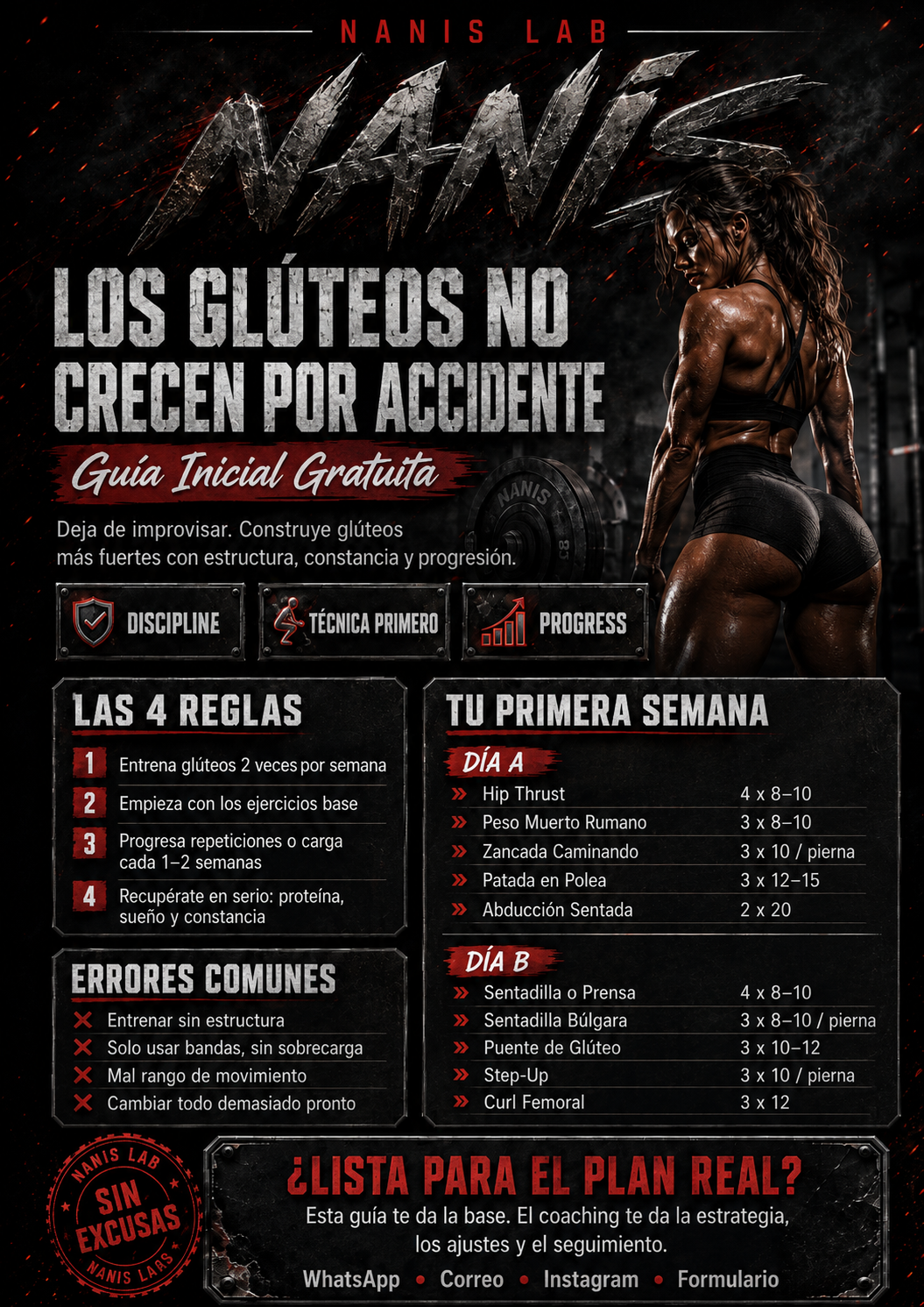 Portada de la guía Los glúteos no crecen por accidente